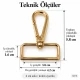 SB 16909 4 cm yaylı döner papağan kanca 38 mm iç genişlik