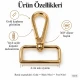SB 16909 4 cm yaylı döner papağan kanca 38 mm iç genişlik