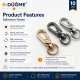 1 cm Küçük Badem Kanca Papağan Kanca Yaylı Döner Kanca SB 17017, metal zamak malzemeden üretilmiş, çanta, kemer ve el