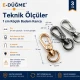 1 cm Küçük Badem Kanca Papağan Kanca Yaylı Döner Kanca SB 17017, metal zamak malzemeden üretilmiş, çanta, kemer ve el