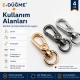 1 cm Küçük Badem Kanca Papağan Kanca Yaylı Döner Kanca SB 17017, metal zamak malzemeden üretilmiş, çanta, kemer ve el