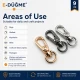 1 cm Küçük Badem Kanca Papağan Kanca Yaylı Döner Kanca SB 17017, metal zamak malzemeden üretilmiş, çanta, kemer ve el