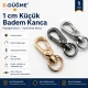 1 cm Küçük Badem Kanca Papağan Kanca Yaylı Döner Kanca SB 17017, metal zamak malzemeden üretilmiş, çanta, kemer ve el