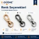 1 cm Küçük Badem Kanca Papağan Kanca Yaylı Döner Kanca SB 17017, metal zamak malzemeden üretilmiş, çanta, kemer ve el