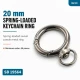 2 cm yaylı anahtarlık halkası, zamak metal, çanta ve aksesuar kullanımı için ideal