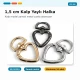 15 mm Heart-Shaped Spring Ring for Bags, Metal Buckle with Durable Finish, Ideal for Bags and Outdoor Gear