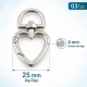 1,5 cm Kalp Yaylı Halka - Zamak Metal Çanta ve Anahtarlık Halkası SB 20293, 15 mm iç açıklık, dayanıklı malzeme, dekoratif