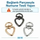 1,5 cm Kalp Yaylı Halka - Zamak Metal Çanta ve Anahtarlık Halkası SB 20293, 15 mm iç açıklık, dayanıklı malzeme, dekoratif