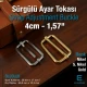 Metal Askı Ayar Tokası 4 cm Tek Sürgülü Özel Kaplama Dar Model SB 24710