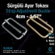 Metal Askı Ayar Tokası 4 cm Tek Sürgülü Özel Kaplama Dar Model SB 24710