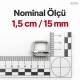 1.5 cm Metal Askı Ayar Tokası - Tek Sürgülü Geniş Model, Özel Kaplama, Dayanıklı Metal Aksesuar