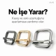 1.5 cm Metal Askı Ayar Tokası - Tek Sürgülü Geniş Model, Özel Kaplama, Dayanıklı Metal Aksesuar