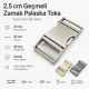 Palaska Tokası 2,5 cm Geçmeli Zamak Toka, güvenli ve şık bağlantı çözümü, 25 mm genişlik, 52 mm dış boy, 28 mm en geniş yer
