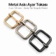 2 cm Geniş Metal Askı Ayar Tokası Tek Sürgülü Özel Kaplama, çanta ve kemer askı sistemleri için dayanıklı metal malzeme ile