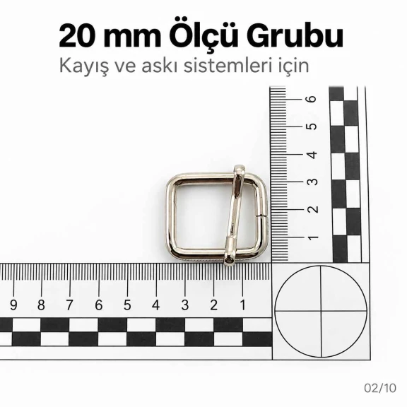 2 cm Geniş Metal Askı Ayar Tokası Tek Sürgülü Özel Kaplama, çanta ve kemer askı sistemleri için dayanıklı metal malzeme ile