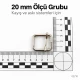 2 cm Geniş Metal Askı Ayar Tokası Tek Sürgülü Özel Kaplama, çanta ve kemer askı sistemleri için dayanıklı metal malzeme ile