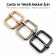 2 cm Geniş Metal Askı Ayar Tokası Tek Sürgülü Özel Kaplama, çanta ve kemer askı sistemleri için dayanıklı metal malzeme ile