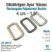 4 cm Çerçeve Toka - Dikdörtgen Toka Özel Metal Kaplama Kalın Model SB 8181
