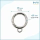 25 mm Fixed Spring-Loaded Keychain Ring SB 8975 with 12 mm Lower Opening for Bags and Accessories