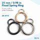 25 mm Fixed Spring-Loaded Keychain Ring SB 8975 with 12 mm Lower Opening for Bags and Accessories