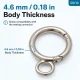 25 mm Fixed Spring-Loaded Keychain Ring SB 8975 with 12 mm Lower Opening for Bags and Accessories