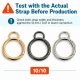 25 mm Fixed Spring-Loaded Keychain Ring SB 8975 with 12 mm Lower Opening for Bags and Accessories