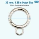 25 mm Fixed Spring-Loaded Keychain Ring SB 8975 with 12 mm Lower Opening for Bags and Accessories