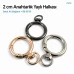 20 mm / 0.79 in Fixed Spring-Loaded Keychain Ring for Bags SB 9019