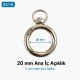 20 mm Fixed Spring-Loaded Keychain Ring SB 9019 for bags and accessories, made of zamak metal with multiple finish options.