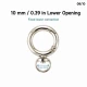 20 mm Fixed Spring-Loaded Keychain Ring SB 9019 for bags and accessories, made of zamak metal with multiple finish options.