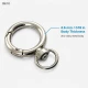 20 mm Fixed Spring-Loaded Keychain Ring SB 9019 for bags and accessories, made of zamak metal with multiple finish options.