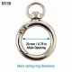 20 mm Fixed Spring-Loaded Keychain Ring SB 9019 for bags and accessories, made of zamak metal with multiple finish options.