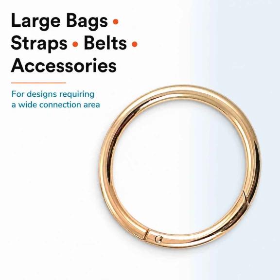 5 cm Yaylı Halka SB 9179 - Zamak Metal Çanta Halka Tokası, 50 mm iç ölçü, dayanıklı ve pratik bağlantı elemanı