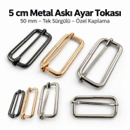Metal Askı Ayar Tokası 5 cm Tek Sürgülü Özel Kaplama SB 9567