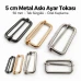 Metal Askı Ayar Tokası 5 cm Tek Sürgülü Özel Kaplama SB 9567