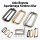 5 cm Metal Askı Ayar Tokası - Tek Sürgülü, Özel Kaplama, Dayanıklı Metal Aksesuar