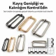 5 cm Metal Askı Ayar Tokası - Tek Sürgülü, Özel Kaplama, Dayanıklı Metal Aksesuar