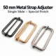 5 cm Metal Askı Ayar Tokası - Tek Sürgülü, Özel Kaplama, Dayanıklı Metal Aksesuar