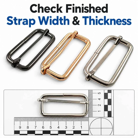 5 cm Metal Askı Ayar Tokası - Tek Sürgülü, Özel Kaplama, Dayanıklı Metal Aksesuar