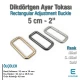 5 cm Dikdörtgen Toka - Çerçeve Toka Özel Metal Kaplama - Kalın Model SB 9964