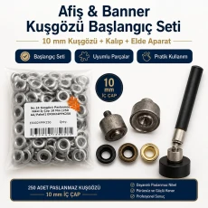 Banner Eyelet Starter Set – 10 mm Eyelets, Die and Hand Tool Included BANNER-10MM-SET05