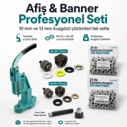 Afiş & Banner Profesyonel Kuşgözü Seti – 10 mm ve 13 mm Presli Set BANNER-PRO-SET06