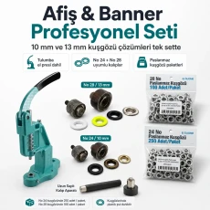 Professional Banner Eyelet Set – 10 mm and 13 mm Eyelets with Hand Press BANNER-PRO-SET06