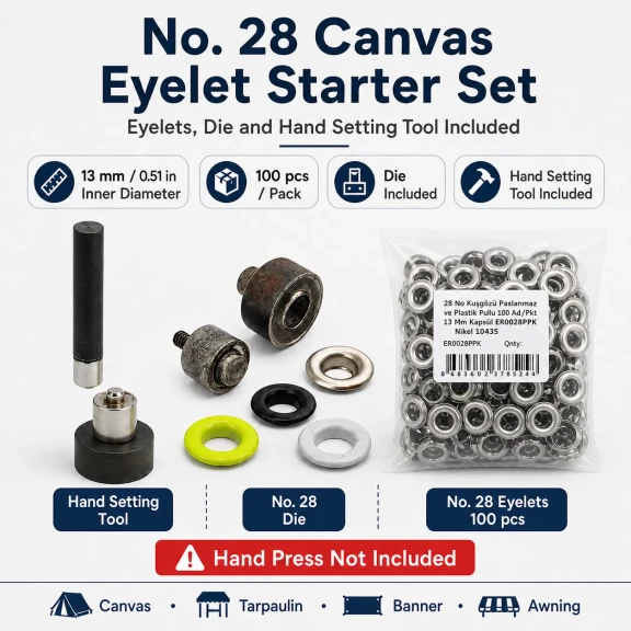 Branda Kuşgözü Başlangıç Seti – No 28 Kuşgözü ve Elde Vurma Aparatı Dahil BRANDA-NO28-SET01