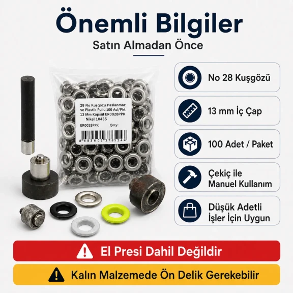 Branda Kuşgözü Başlangıç Seti – No 28 Kuşgözü ve Elde Vurma Aparatı Dahil BRANDA-NO28-SET01