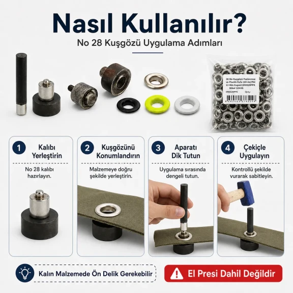 Branda Kuşgözü Başlangıç Seti – No 28 Kuşgözü ve Elde Vurma Aparatı Dahil BRANDA-NO28-SET01