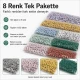 Bebe Çıtçıtı 9,5 mm 8 Renk Set Delikli Klikıt Çıtçıt Renkli Set C0095DP8R