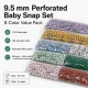 Bebe Çıtçıtı 9,5 mm 8 Renk Set Delikli Klikıt Çıtçıt Renkli Set C0095DP8R