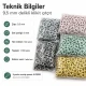 Bebe Çıtçıtı 9,5 mm 8 Renk Set Delikli Klikıt Çıtçıt Renkli Set C0095DP8R