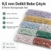Bebe Çıtçıtı 9,5 mm 8 Renk Set Delikli Klikıt Çıtçıt Renkli Set C0095DP8R